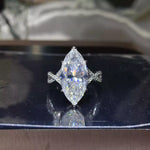 10 Carat Moissanite 925 Sterling Silver Ring | Redblad 18K Solid Gold & Certified Diamond Rings
