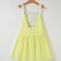 Rennrotes Kunst-Zweiteiler-Gingham-Kontrast-Patchwork-Locker Mini-Kleid - Foto 6