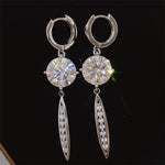 10 Carat Moissanite 925 Sterling Silver Earrings | Redblad 18K Solid Gold & Certified Diamond Earrings