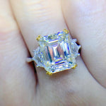 5 Carat Moissanite 925 Sterling Silver Ring | Redblad 18K Solid Gold & Certified Diamond Rings