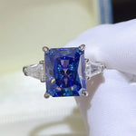 5 Carat Moissanite 925 Sterling Silver Ring | Redblad 18K Solid Gold & Certified Diamond Rings