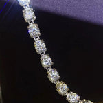 10 Carat Moissanite Platinum-Plated Bracelet | Redblad 18K Solid Gold & Certified Diamond Bracelets