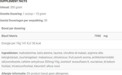 Blast pre-workout, foto 2