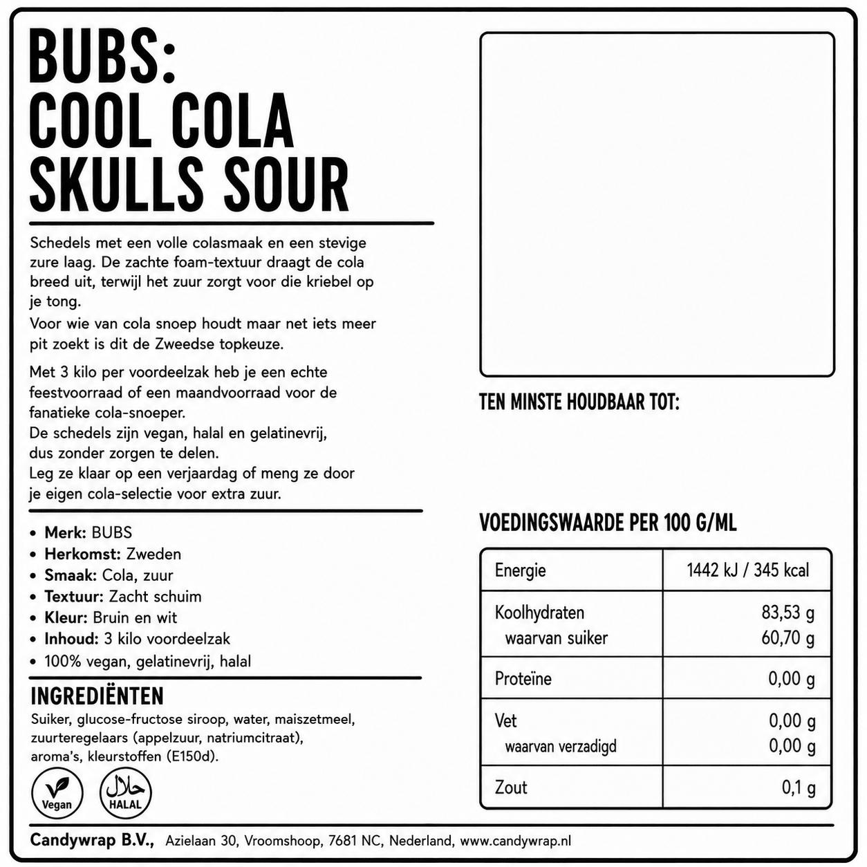 BUBS: Cool Cola Skulls Sour