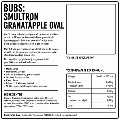 BUBS: Smultron Granatäpple Oval