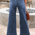 Ashleigh Blue Cropped High Rise Wide Leg Jeans - Damesmode Afbeelding 2 - Foto 2