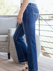 Sail Blue Western Stitch Patched Pocket Bootcut Jeans - Miniatuur