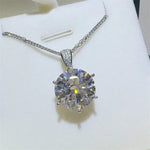 10 Carat Moissanite 925 Sterling Silver Pendant Necklace | Redblad 18K Solid Gold & Certified Diamond Necklaces