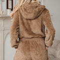 Pergament, Zip-up Hoodie, Zuchschnouershorts, Sherpa 2 Stéck Outfit - Foto 5