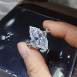 10 Carat Moissanite 925 Sterling Silver Ring | Redblad 18K Solid Gold & Certified Diamond Rings