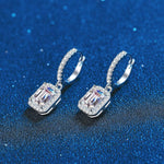 1 Carat 925 Sterling Silver Moissanite Drop Earrings | Redblad 18K Solid Gold & Certified Diamond Earrings