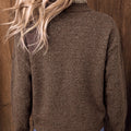 Pullover mit langen Ärmeln mit Chicory Coffee Blumenmuster und hohem Ausschnitt - Foto 2