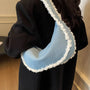 Raw Hem Denim Shoulder Bag