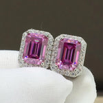 Shiny and Elegant 2 Carat Moissanite Stud Earrings | Redblad 18K Solid Gold & Certified Diamond Earrings