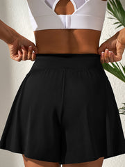 Pantaloni da nuoto a vita alta e gambe larghe nere - Damesmode Afbeelding 2 - Miniatuur