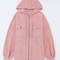 Chaqueta con capucha con cordón con solapa rosa - Foto 5