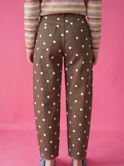 Blau maßgeschneiderte Polka-Punkte-Print Casual Jeans – Damenmode Bild 8 - Miniatuur