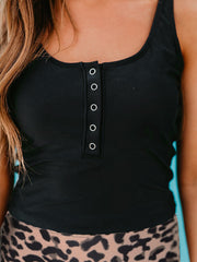 Black Square Neck Sleeveless Fashion Print Tankini Set - Women's Fashion Image 4 - Miniatuur