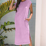 Wisteria Mineral Wash T-shirt à poches Robe longue