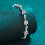 6.2 Carat Moissanite 925 Sterling Silver Bracelet | Redblad 18K Solid Gold & Certified Diamond Bracelets