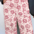 Pantaloni rosa vintage floreali in jeans shift - Foto 4