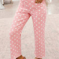 Jeans casual slim fit rosa a pois - Foto 3
