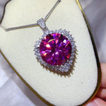20 Carat Moissanite 925 Sterling Silver Pendant Necklace | Redblad 18K Solid Gold & Certified Diamond Necklaces