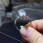 10 Carat Moissanite 925 Sterling Silver Ring | Redblad 18K Solid Gold & Certified Diamond Rings