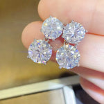 10 Carat Moissanite 925 Sterling Silver Earrings | Redblad 18K Solid Gold & Certified Diamond Earrings