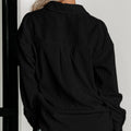 Pergament Houndstooth Cord Patchwork Flap Pocket Shacket - Foto 5