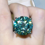20 Carat Moissanite 925 Sterling Silver Ring | Redblad 18K Solid Gold & Certified Diamond Rings