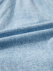Pantaloncini casual in denim Myosotis con bordo sfilacciato - Miniatuur