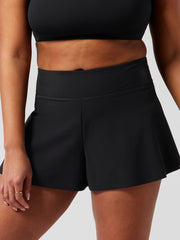 Pantalone da nuoto nero a vita alta a gambe larghe - Damesmode Afbeelding 7 - Miniatuur