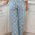 Himmelsblå prickmönster med rosett detalj Ficka Barrel Jeans - Foto 2
