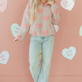 Szara Sherpa Quarter Zip Drop Bluza Bagy Shoulders - Foto 5