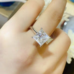 5 Carat Moissanite Solitaire Ring | Redblad 18K Solid Gold & Certified Diamond Rings