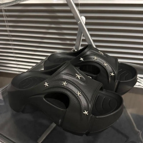 Star Studded Platform Comfort Sandals - Detail