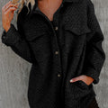 Gray Retro Quilted Flap Pocket Button Shacket - Foto 4