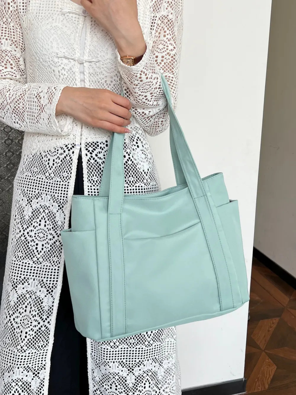 Oxford Cloth Tote Bag with Zipper - Exklusive Damenmode & Kleidung Kollektion | Redblad Deutschland