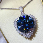 20 Carat Moissanite 925 Sterling Silver Pendant Necklace | Redblad 18K Solid Gold & Certified Diamond Necklaces