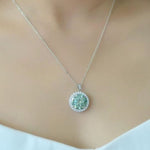 10 Carat Moissanite Pendant Platinum-Plated Necklace | Redblad 18K Solid Gold & Certified Diamond Necklaces