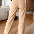 Pantaloni a gamba dritta in velluto costeno grigio fumo con pannello laterale - Foto 2