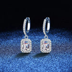 1 Carat 925 Sterling Silver Moissanite Drop Earrings | Redblad 18K Solid Gold & Certified Diamond Earrings