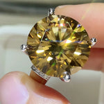 20 Carat Moissanite 925 Sterling Silver Ring | Redblad 18K Solid Gold & Certified Diamond Rings