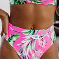 Bikini-Hosen mit Rosa Tropical Print und Textur - Foto 1