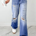 Myosotis Mid Rise Belastete Vorschau auf Jeans mit geraden Beinen - Foto 4