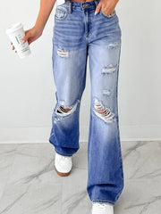 Myosotis Mid Dressed Disstressed Sneak Peek Jeans a gamba dritta - Miniatuur