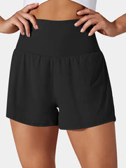 Svarta vida badshorts med fickband – Dammode Bild 3 - Miniatuur