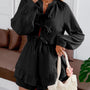 Ruffle Hem Tie Front Romper
