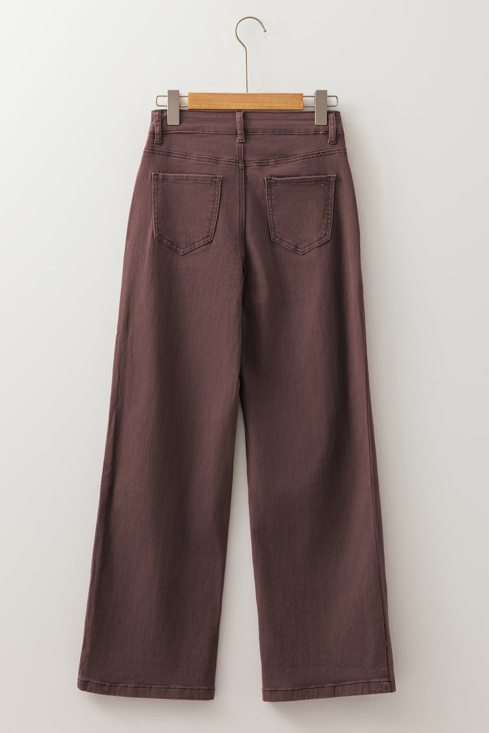 Jeans Café Larges, droits, taille haute unis,